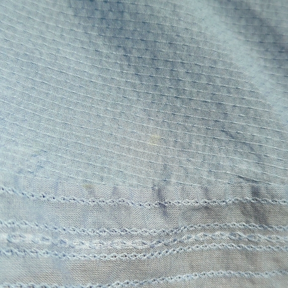 BCBGMaxAzria 3/4 bell sleeve lace tunic blue medium - Picture 9 of 9